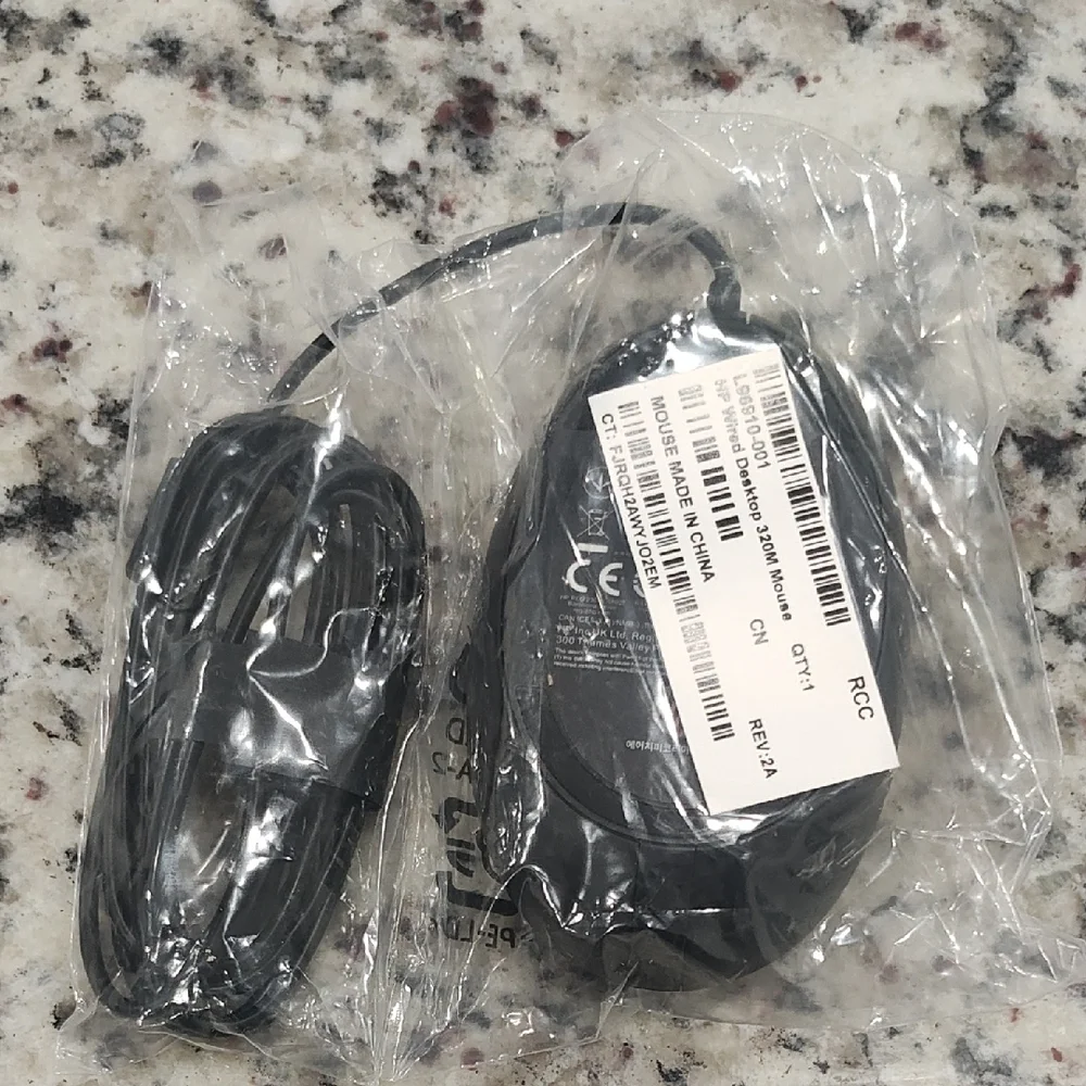 Black Wired Computer Mouse
